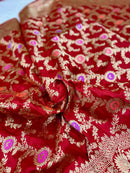 Catalogue - Pure Banasras Handloom Katan Khadiyal Meenedar Jangla Saree