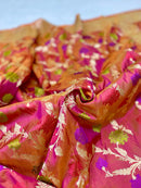 Catalogue - Pure Banasras Handloom Katan Khadiyal Meenedar Jangla Saree
