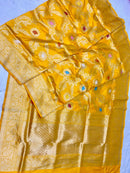 Catalogue - Pure Banasras Handloom Katan Khadiyal Meenedar Jangla Saree