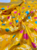 Catalogue - Pure Banasras Handloom Katan Khadiyal Meenedar Jangla Saree
