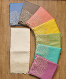 Catalogue - Organza Sarees with Pearl Embroidery Cutwork Scallop Border