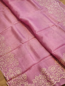 Catalogue - Organza Sarees with Pearl Embroidery Cutwork Scallop Border