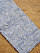 Blue Organza Kairy Chikankari Work Saree