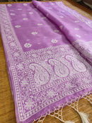 Organza Sarees With Embroidery Butta & Border