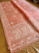 Organza Sarees With Embroidery Butta & Border
