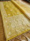 Organza Sarees With Embroidery Butta & Border