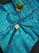 Pure Tussar Silk Tribal Embroidery Sarees