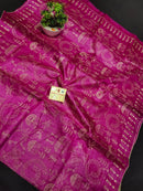 Pure Tussar Silk Tribal Embroidery Sarees