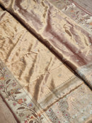Exclusive Double Tissue Organza Saree with Paithani Design Border & Brocade Blouse