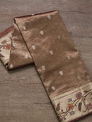Exclusive Double Tissue Organza Saree with Paithani Design Border & Brocade Blouse