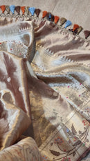 Exclusive Double Tissue Organza Saree with Paithani Design Border & Brocade Blouse