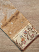 Exclusive Double Tissue Organza Saree with Paithani Design Border & Brocade Blouse