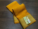 Mustard Wrinkle Mysore Crepe Silk Saree