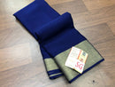 Navy Blue Wrinkle Mysore Crepe Silk Saree