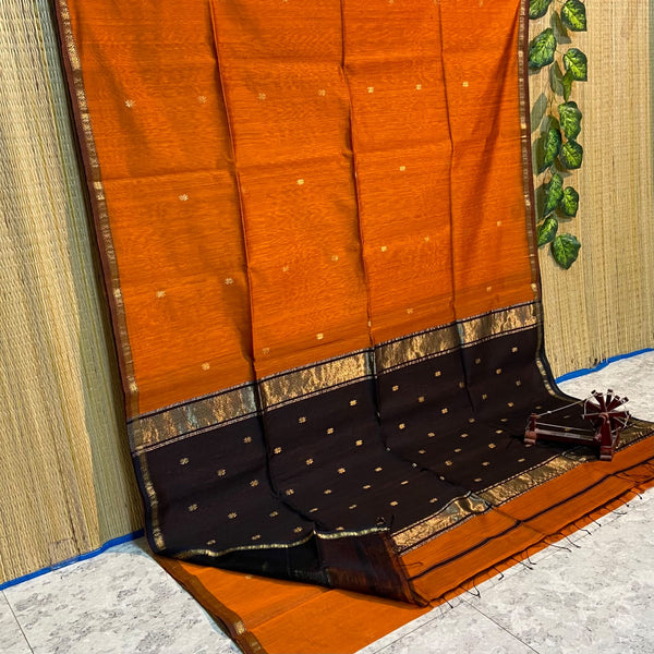 Maheshwari Silk Cotton Star Butta Sarees