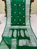 Green Pure Chiffon Saree