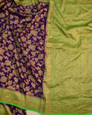 Purple Khaddi Georgette Silk Saree