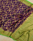 Purple Khaddi Georgette Silk Saree