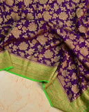 Purple Khaddi Georgette Silk Saree