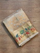 Pure Banarasi  Double Tissue Silk Paithani Border Buti Saree