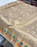Pure Banarasi  Double Tissue Silk Paithani Border Buti Saree