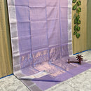 Maheshwari Silk Cotton Tissue Zari Checks Sarees