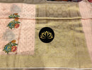 Satin Crepe Sarees With Floral Design