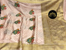 Satin Crepe Sarees With Floral Design