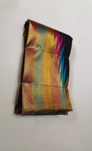Black Temple Border Kanchipuram Silk Saree
