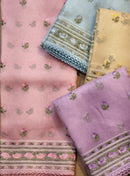 Organza Sarees with Embroidery Border