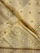 Yellow Organza Saree with Embroidery Border