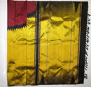 Maroon Black Korvai Raising Temple Border Kanchipuram Silk Saree