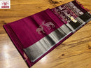 Pink Soft Silk Saree with Unique Deer Butta Designs