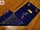 Blue Soft Silk Saree with Unique Deer Butta Designs