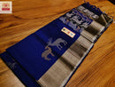 Blue Soft Silk Saree with Unique Deer Butta Designs
