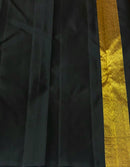 Maroon Black Korvai Raising Temple Border Kanchipuram Silk Saree