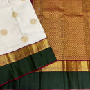 Half White Korvai Kanchipuram Silk Saree