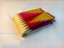 Half White Korvai Contrast Multi Color Temple Border with Body Butta Kanchipuram Silk Saree