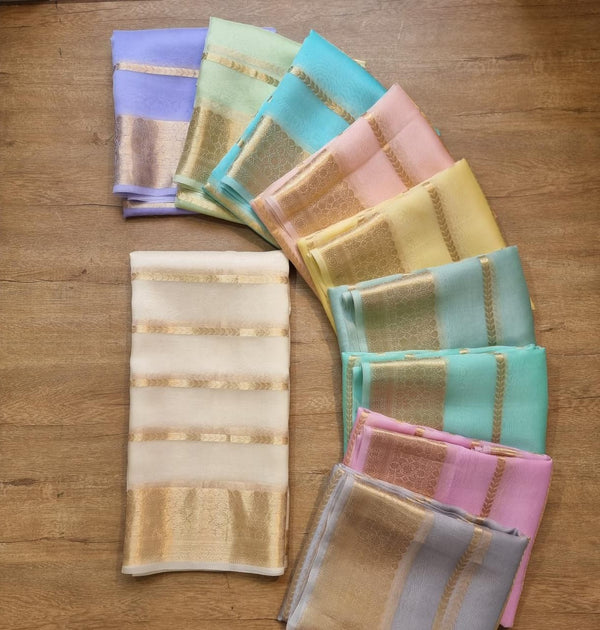 Pure Banarasi Kora Silk Sarees Collection