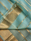 Blue Banarasi Kora Silk Saree