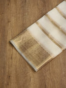 Half White Banarasi Kora Silk Saree