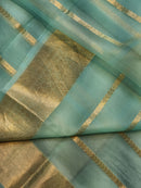 Sea Green Banarasi Kora Silk Saree