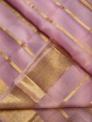 Pink Banarasi Kora Silk Saree