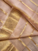 Pastel Pink Banarasi Kora Silk Saree