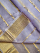 Lavender Banarasi Kora Silk Saree