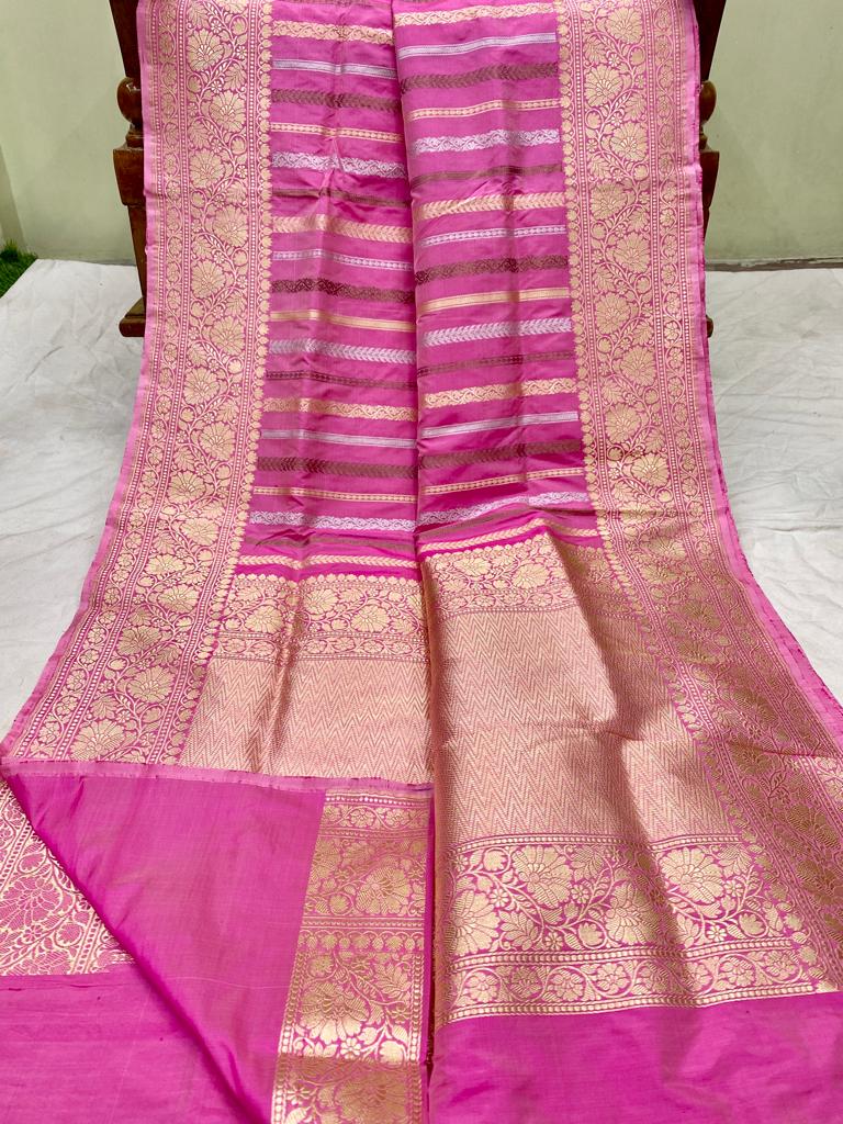 Catalogue - Exclusive Pure Katan Banarasi Leheriya Style Sarees