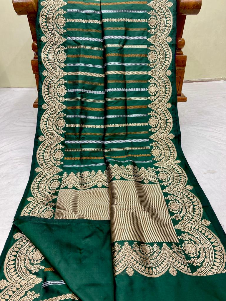 Catalogue - Exclusive Pure Katan Banarasi Leheriya Style Sarees