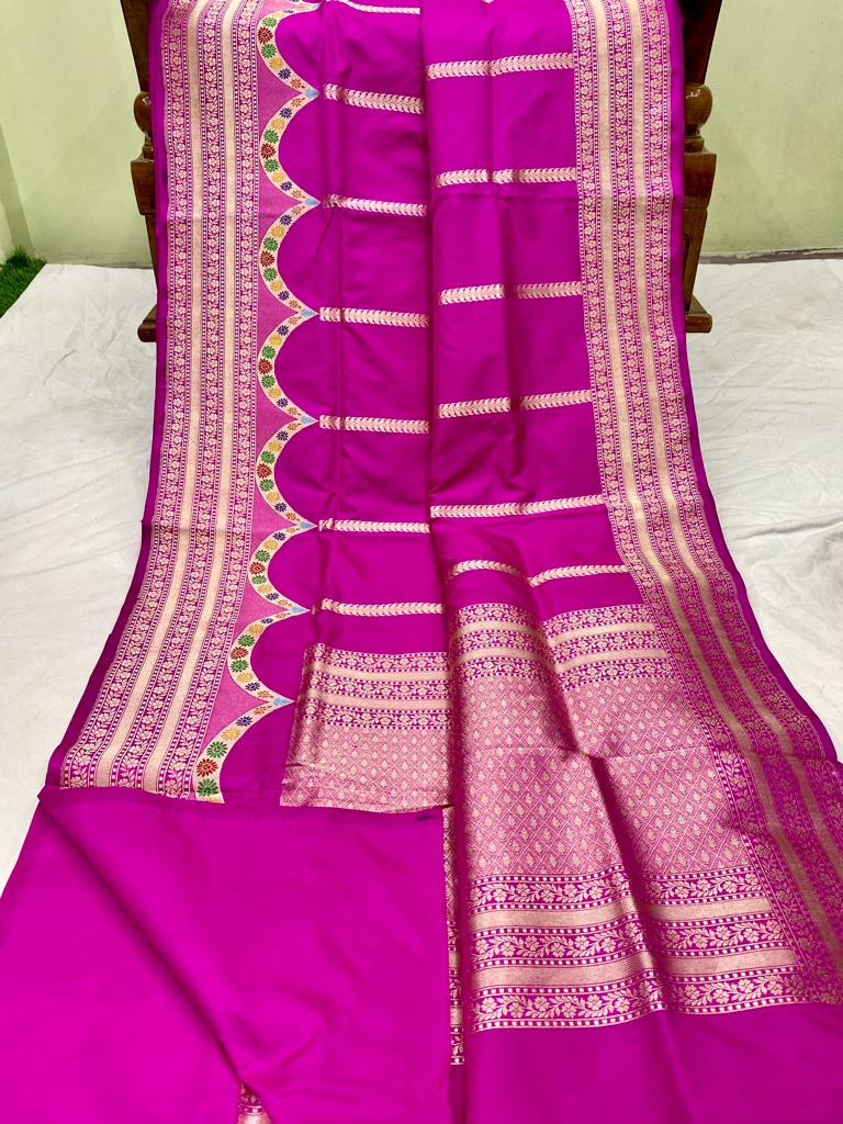 Catalogue - Exclusive Pure Katan Banarasi Leheriya Style Sarees