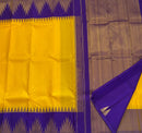 Yellow Korvai Temple Border Kanchipuram Silk Saree