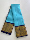 Sky Blue Kanchipuram Korvai Handloom Silk Saree